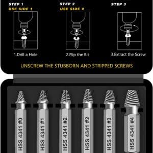 Gifts for Men,Damaged Screw Extractor Set-Father's Day Gifts from Wife Daughter Son,Mens Gifts,Husband,Stripped Screws Nuts & Bolts Drill Bit Tools for Easy Removal of Rusty Broken Hardware Gifts