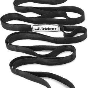 Trideer Stretching Strap Yoga Strap Physical Therapy for Home Workout, Exercise, Pilates and Gymnastics, 10 Loops Non-Elastic Stretch Bands with Aesthetic Packaging for Women & Men