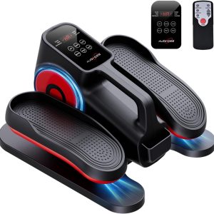Under Desk Elliptical Machine, Ellipse Leg Exerciser Electric as Seen on TV for Seniors with Remote Control & 10 Adjustable Speeds,Quiet & Portable Mini Seated Pedal Exerciser