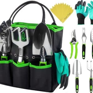 GROWIT Treasured Gifts for Mom - Heavy Duty Gardening Tools - 22-Piece Gardening Gifts for Women, Mom, Men - Durable, Ergonomic Garden Tool Set